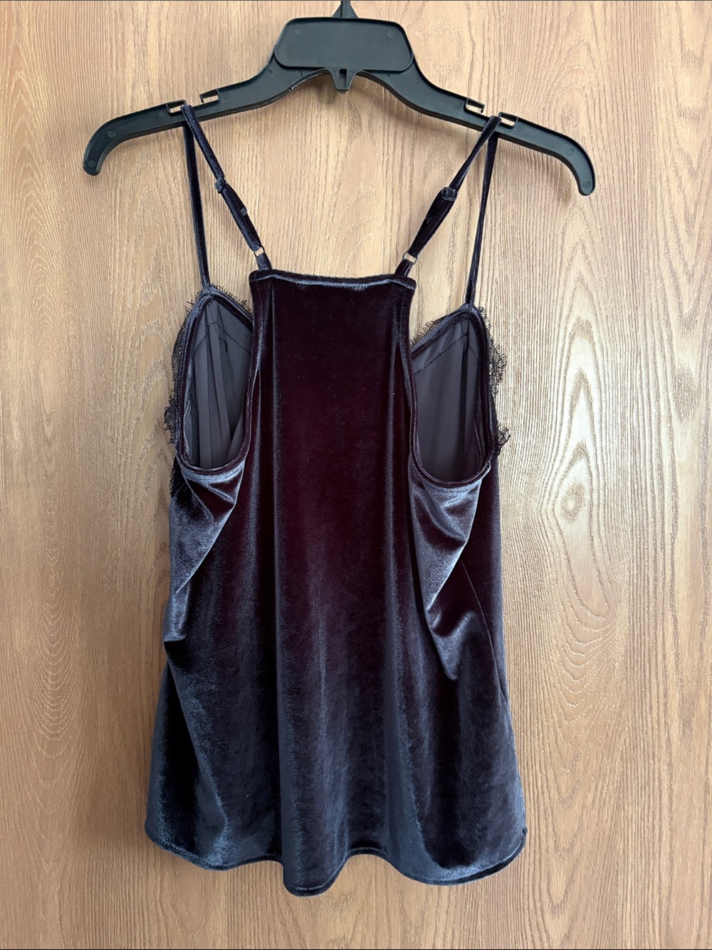 Nine West Black Velvet Lace-Trim Cami - Picture 3 of 3